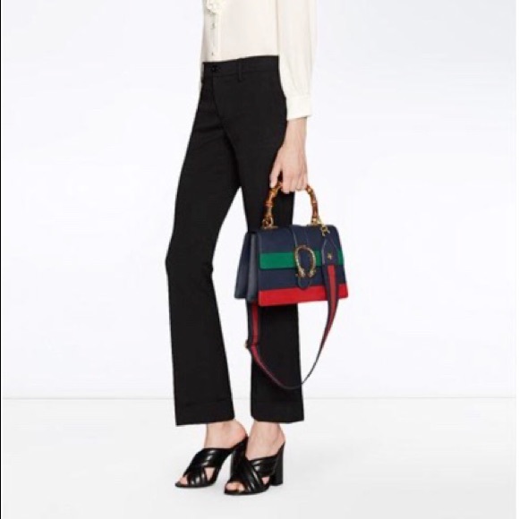 GUCCI Calfskin Bamboo Medium Shoulder Bag - Picture 13 of 14